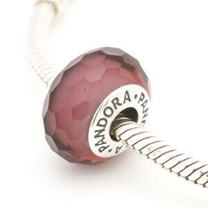 Authentic PANDORA Purple Fascinating Faceted Murano Glass - 791071